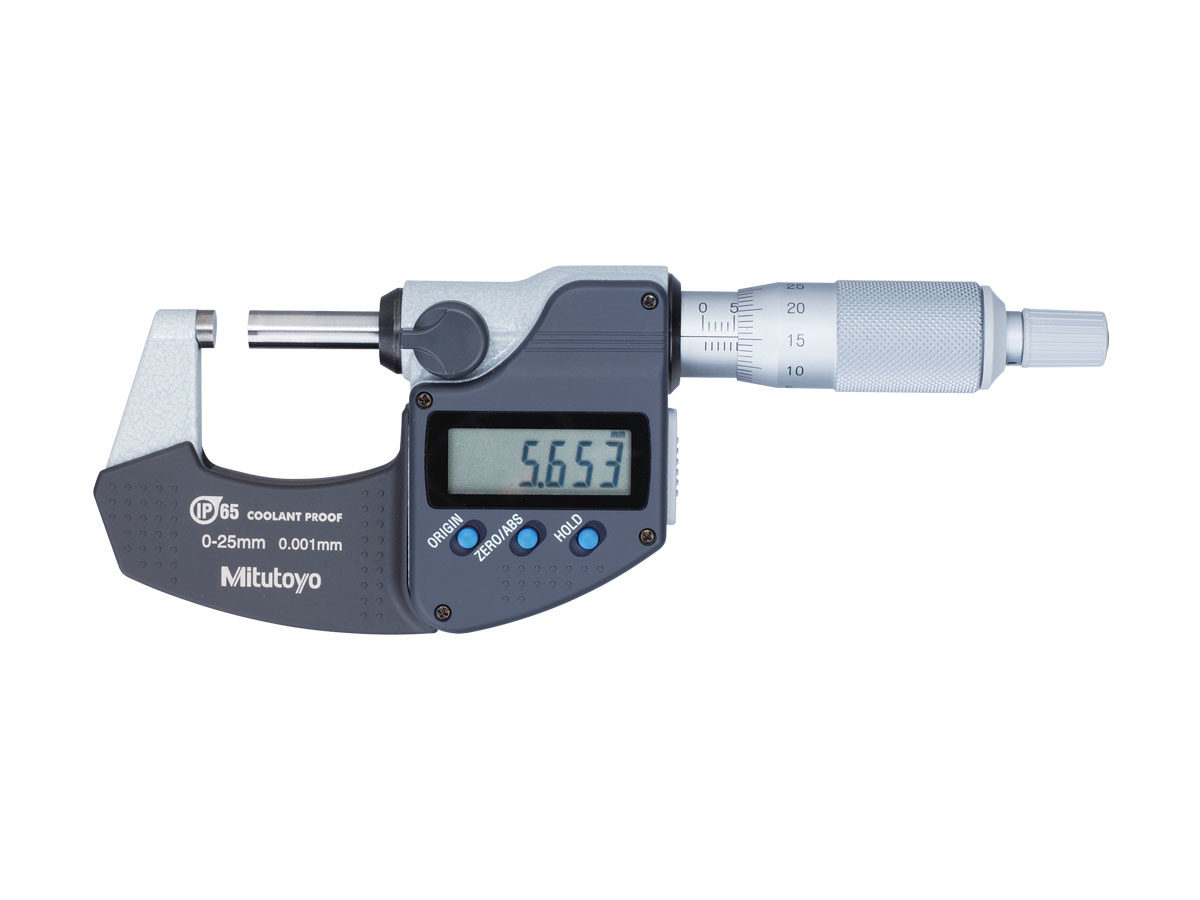 Mitutoyo IP65 Coolant-Proof Digital Micrometer